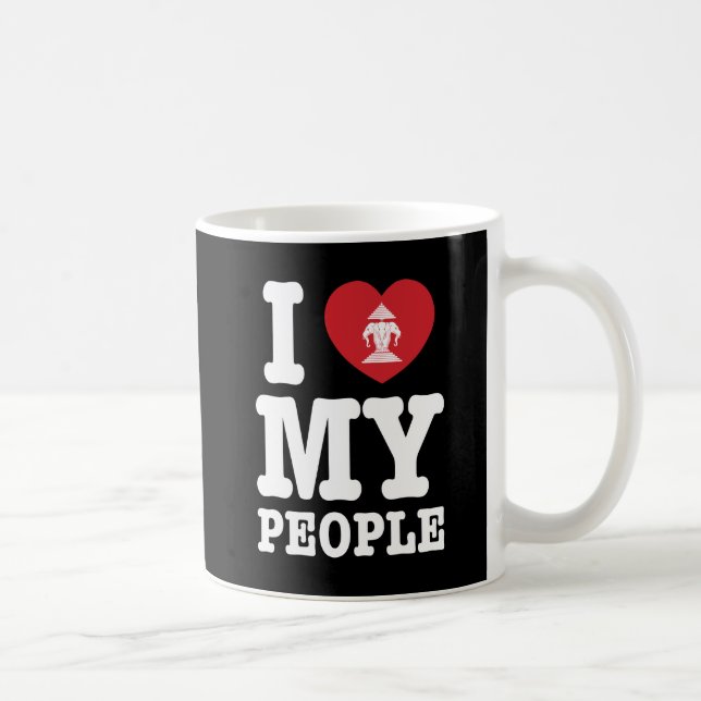 Taza De Café I Heart (Love) Erawan My Lao People (Derecha)