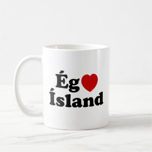 Taza De Café I Heart (Love) Islandia [Ég Elska Ísland] Islandés