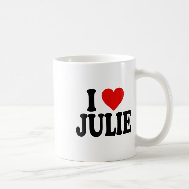 Taza De Café I Heart Love Julie _1 (Derecha)