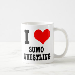 Taza De Café I HEART (LOVE) lucha de sumo