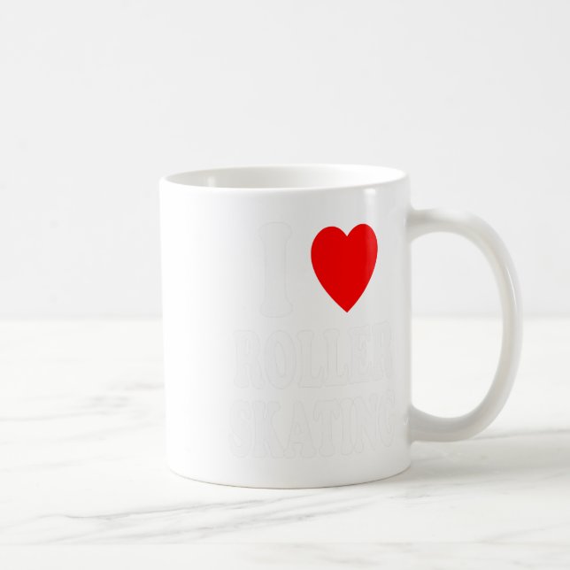 Taza De Café I Heart (love) Roller Skating Der  (Derecha)
