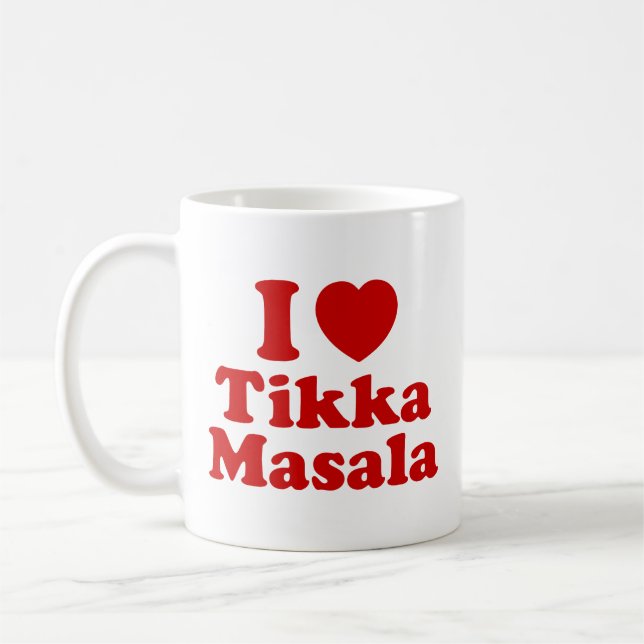 Taza De Café I Heart (Love) Tikka Masala (Izquierda)