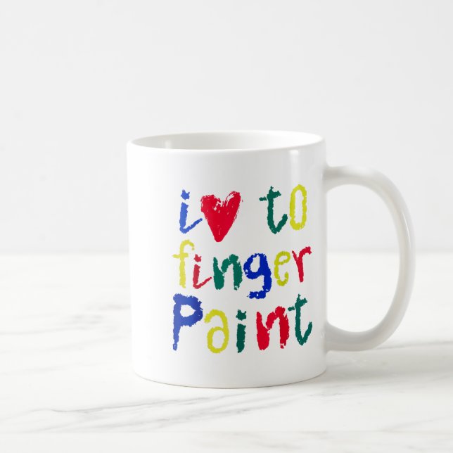 Taza De Café I Heart Love To Finger Paint - Funny Couple  (Derecha)