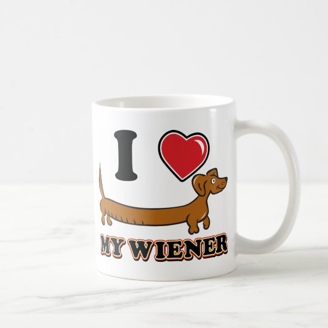 TAZA DE CAFÉ I-HEART-MY-WEINER (Derecha)
