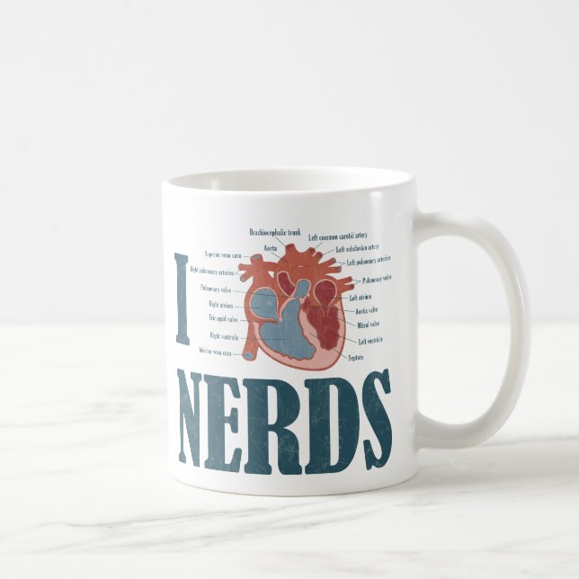 Taza De Café I Heart NERDS (Derecha)