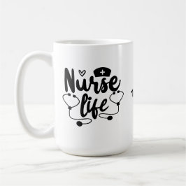 Taza De Café I Heart Nurse Life | Enfermera divertida