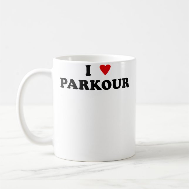 Taza De Café I Heart Parkour Practitioner Free Runner - I Love  (Izquierda)