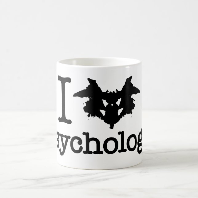 Taza De Café I Heart (Rorschach Inkblot) Psicología (Centro)
