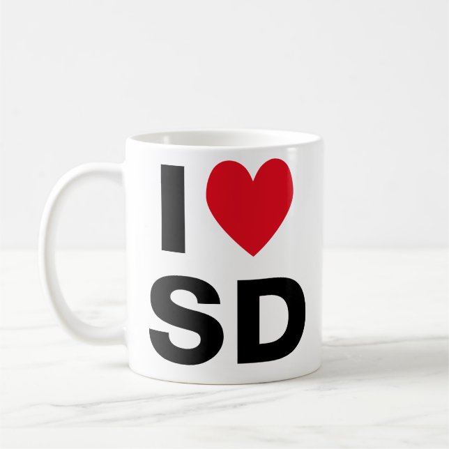 Taza De Café I Heart SD Mug (Izquierda)