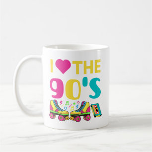 Taza De Café I Heart The 90 S, equipo retro vintage de los 90