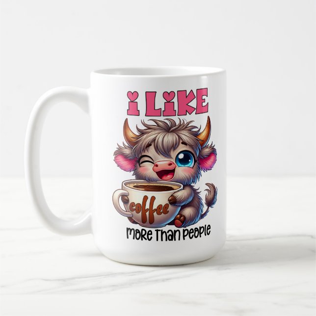 Taza De Café I Like Coffee More Than People  (Izquierda)