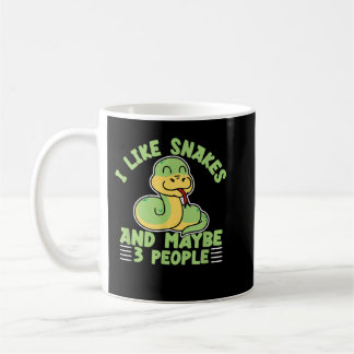 Taza De Café I Like Snakes And Maybe 3 People Reptile Lover Sna
