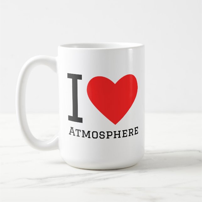 Taza De Café I love atmosphere square sticker (Izquierda)