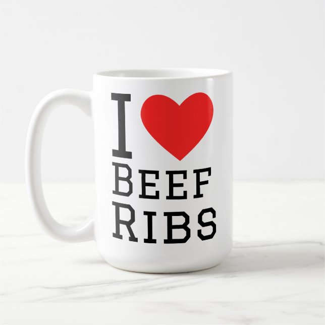 Taza De Café I love beef ribs  (Izquierda)
