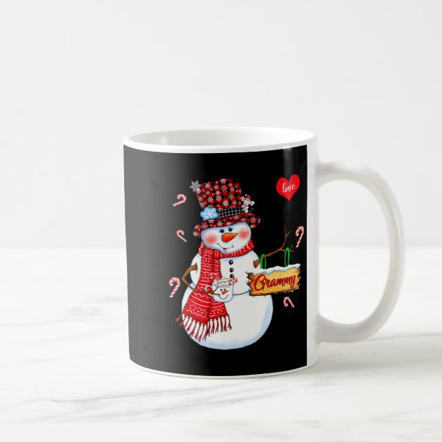 Taza De Café I Love Being A Grammy Snowman Xmas Happy New Merry (Derecha)