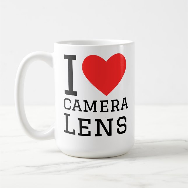Taza De Café I love camera lens (Izquierda)