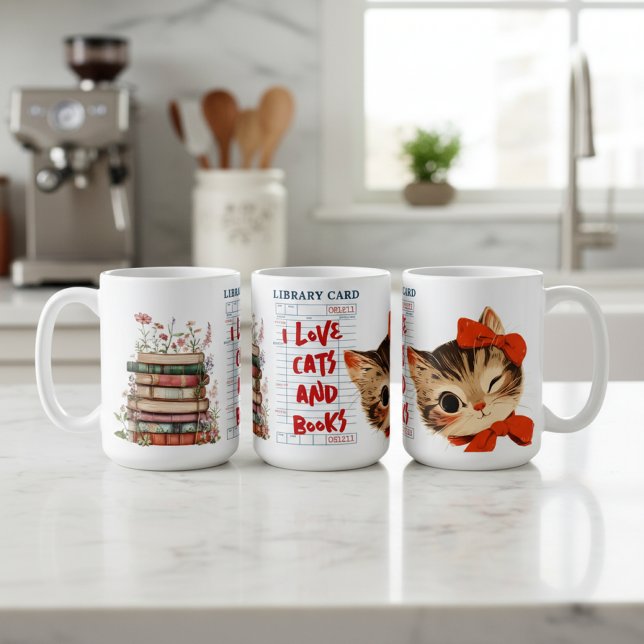 Taza De Café I Love Cats and Books (Subido por el creador)