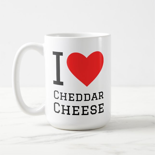 Taza De Café I love cheese cheddar (Izquierda)