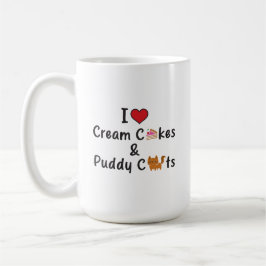 Taza De Café I Love Cream Cakes & Puddy Cats