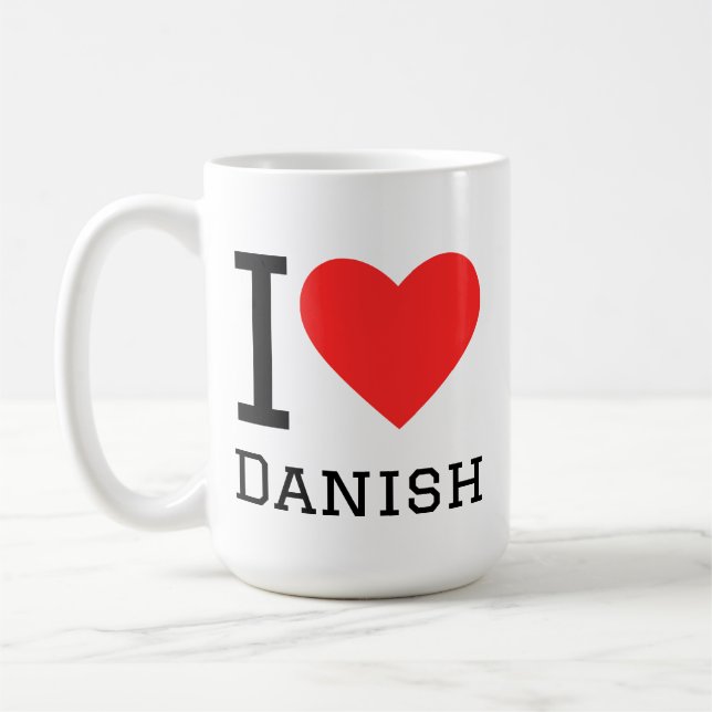 Taza De Café I love Danish  (Izquierda)