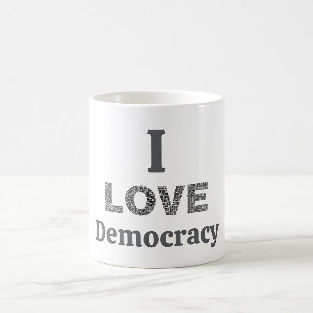 Taza De Café I Love Democracy Coffee Mug (Centro)