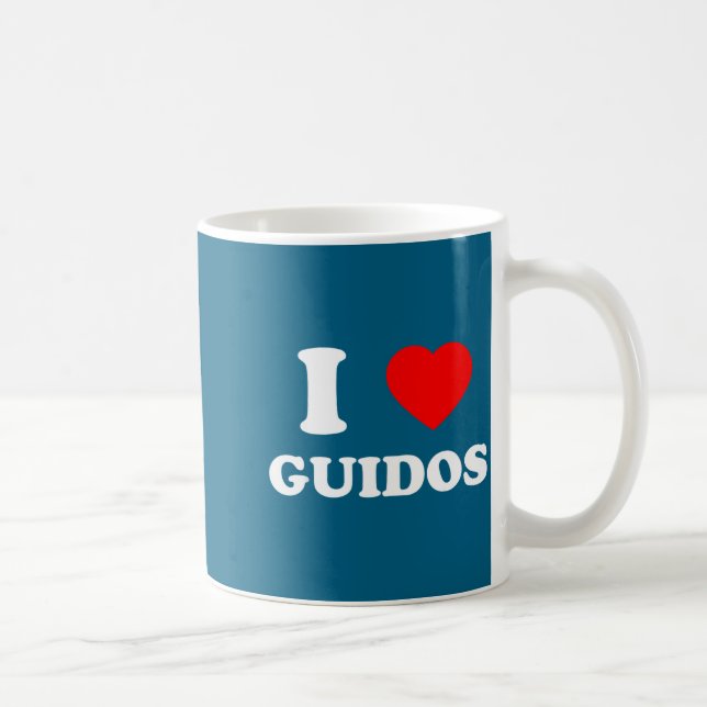 Taza De Café I Love Guidos Funny Italian American Quote  (Derecha)