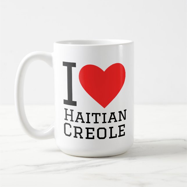 Taza De Café I love haitian creole  (Izquierda)