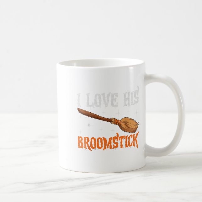 Taza De Café I Love His Broomstick I Love Her Pumpkins Couples  (Derecha)