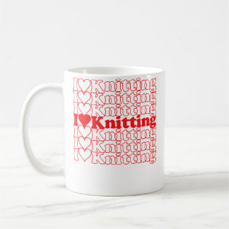Taza De Café I Love Knitting Cool Vintage Inspired For Knitters