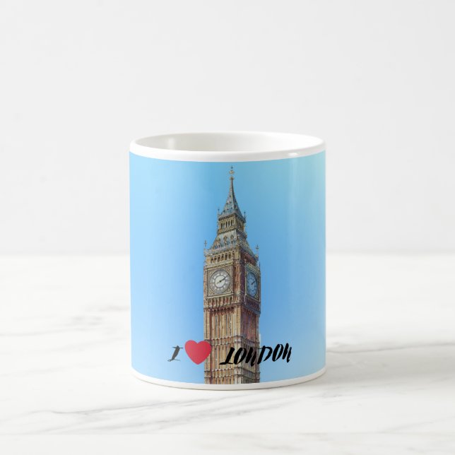 Taza De Café I Love London Mug – Big Ben Illustration Souvenir  (Centro)