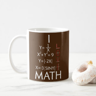Taza De Café I Love Math Teacher Mathematics Mathematician