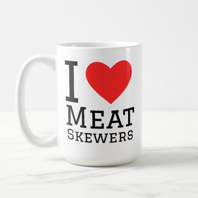 Taza De Café I love meat skewers (Izquierda)