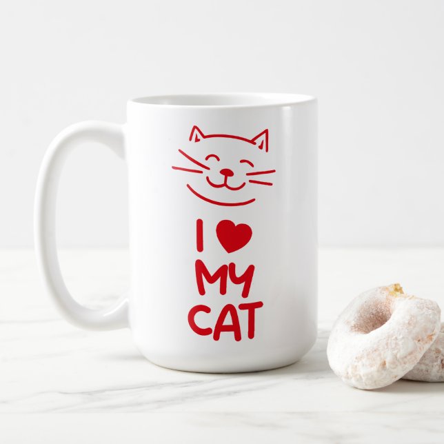 Taza De Café I love my cat (Con donut)