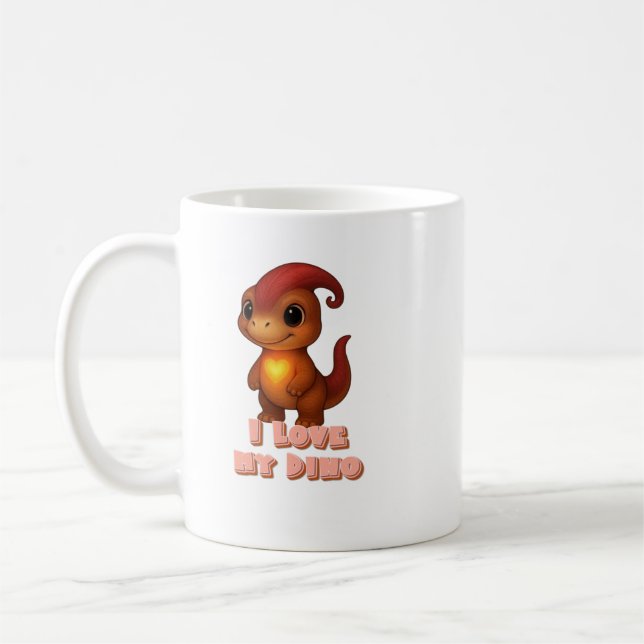 Taza De Café I Love My Dino Becher Kammli mit Herz  (Izquierda)