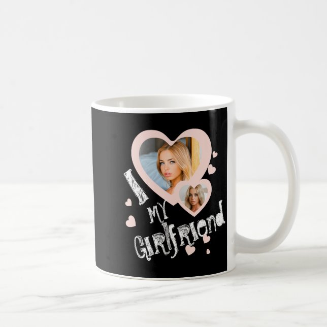 Taza De Café I Love My Girlfriend Chalkboard Doodles Black Cute (Derecha)