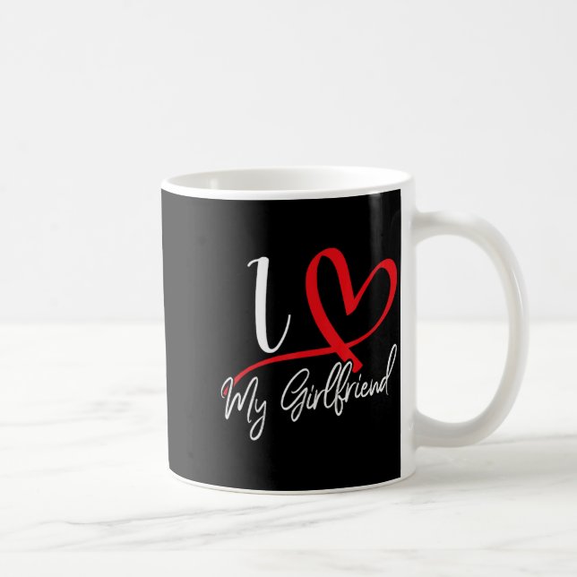 Taza De Café I Love My Girlfriend Red Heart Couples Valentines  (Derecha)