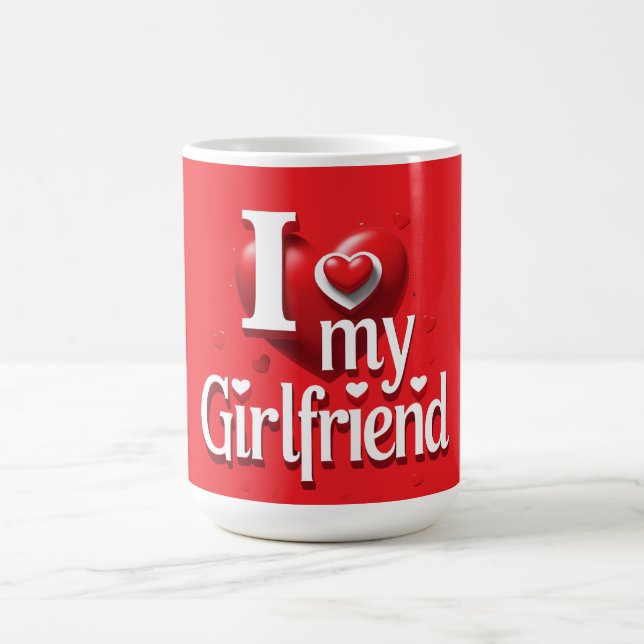Taza De Café I Love My Girlfriend T-Shirt ❤️ (Centro)