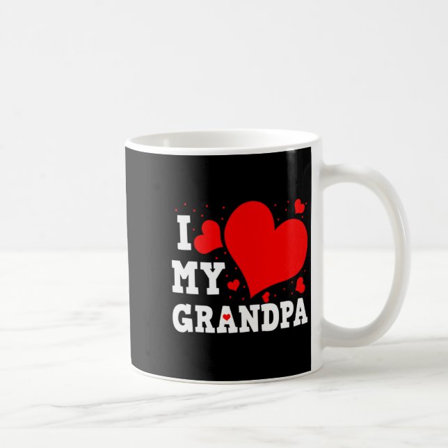 Taza De Café I Love My Grandpa Valentines Day Family Matching G (Derecha)