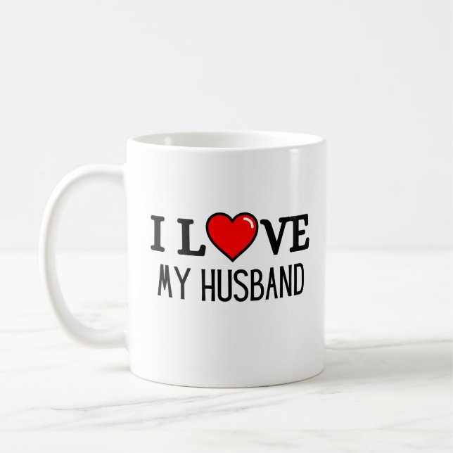 Taza De Café I love my husband (Izquierda)