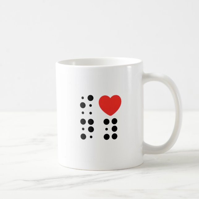 Taza De Café I Love New York - Braille Version (Derecha)
