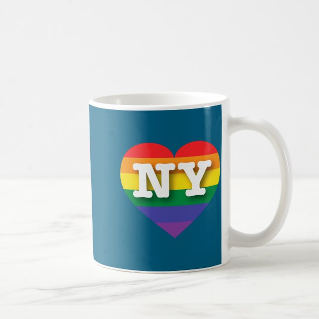 Taza De Café I Love New York Rainbow Heart _1  (Derecha)