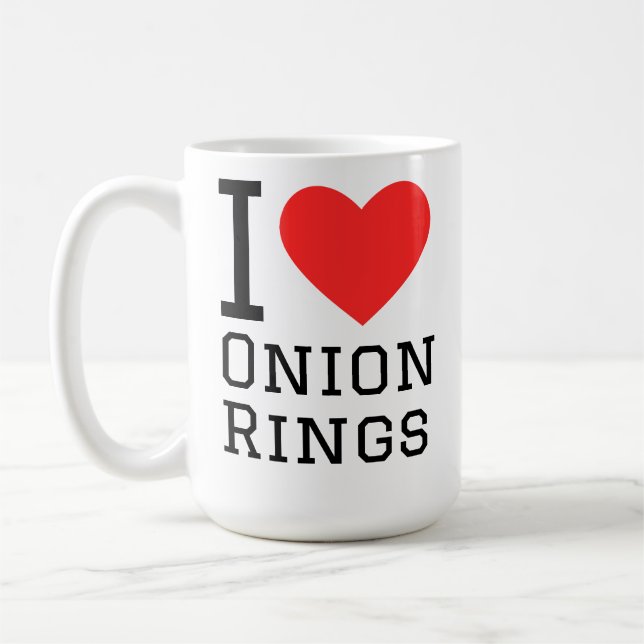 Taza De Café I love onion rings (Izquierda)