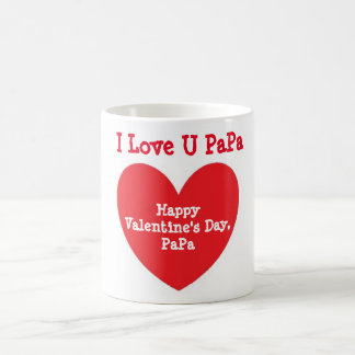 Taza De Café I Love PaPa - Red Valentine's Day - Coffee Mug