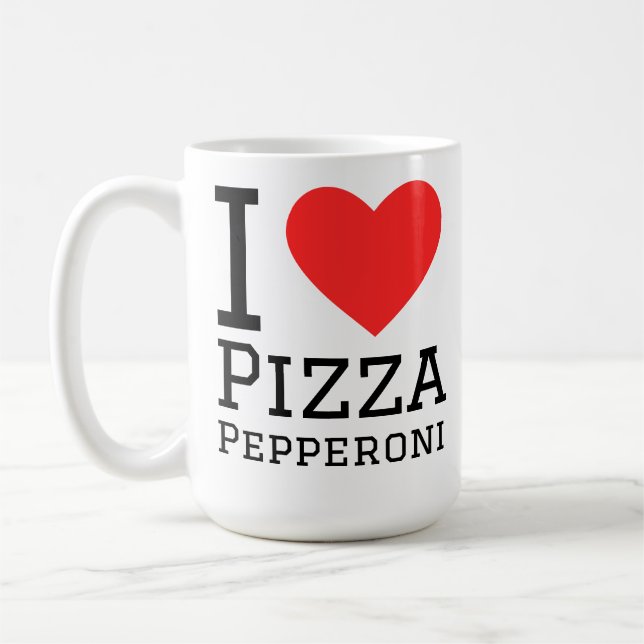 Taza De Café I love pepperoni pizza  (Izquierda)