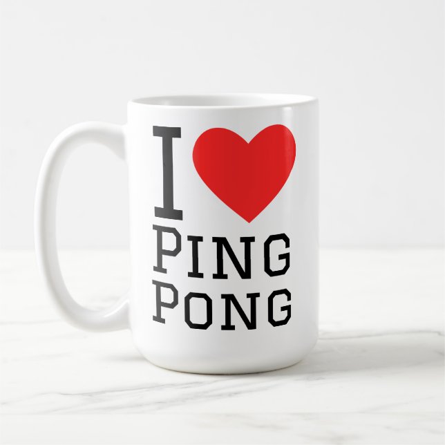Taza De Café I love ping pong (Izquierda)