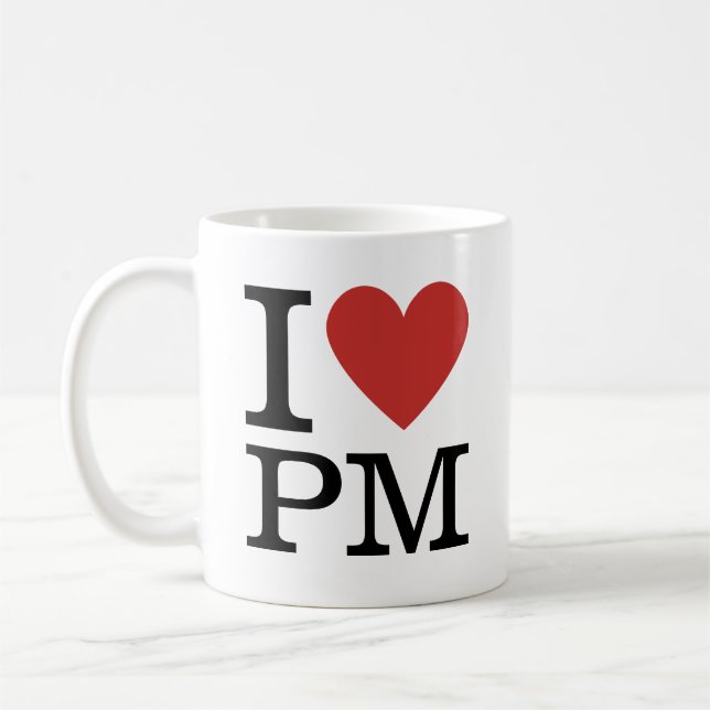 Taza De Café I ❤️ Love PM - Product Management MUG (Izquierda)
