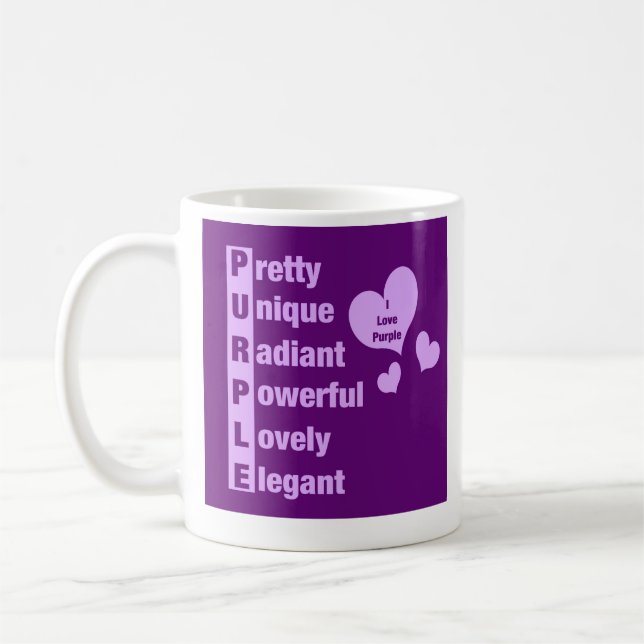 Taza De Café I love purple mug (Izquierda)
