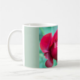 Taza De Café I LOVE Red Rose Mug