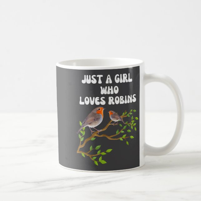 Taza De Café I Love Robins Bird Lover Colourful Present  (Derecha)