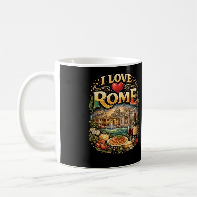 Taza De Café I Love Rome (Izquierda)